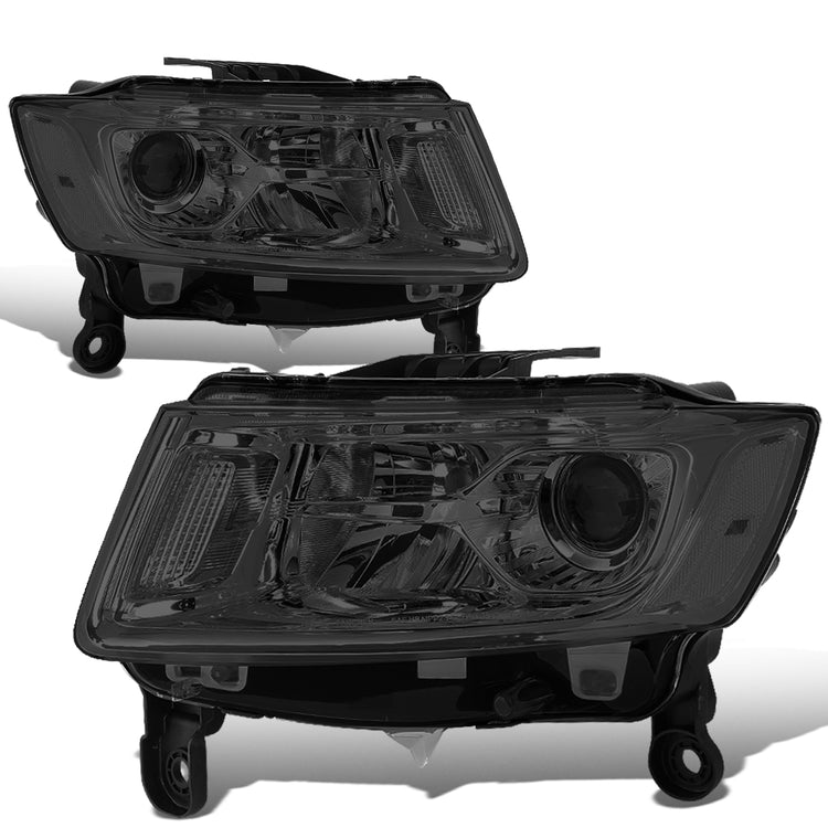 FAROS 14-16 JEEP GRAND CHEROKEE PRE FACELIFT - PROJECTOR - FITS MODELS WITH HALOGEN HEADLIGHTS ONLY - H1 LOW / 9005 HIGH - SMOKE HOUSING / CLEAR CORNER