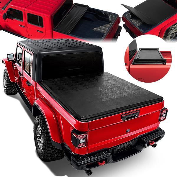 TAPADERA DE CAJUELA TONNEAU COVER - SOFT TRI-FOLD - 20-21 JEEP GLADIATOR - FITS MODELS WITHOUT UTILITY TRACK SYSTEM - FITS 5.5FT BED MODELS