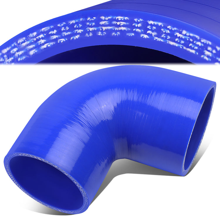 COPLE DE SILICON 3-PLY - 2.75" TO 3.00" REDUCER W/ 90 DEGREE - BLUE - RM4-3