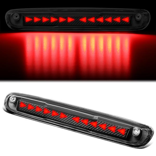 LUZ DE FRENO 07-13 CHEVY SILVERADO 1500, 1500HD, GMC SIERRA 1500, 1500HD / 07-14 SILVERADO 2500, 3500, HD MODELS, GMC SIERRA 2500, 3500, HD MODELS / 09-10 HUMMER H3T - 3D - LED - SEQUENTIAL TRIANGLE LED - BLACK
