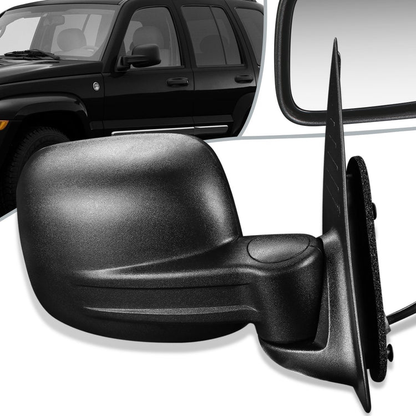 RETROVISOR MIRROR - OEM - 02-07 JEEP LIBERTY - POWERED - TEXTURED - BLACK - RIGHT