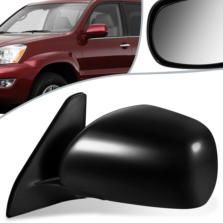 RETROVISOR MIRROR - OEM - 03-05 LEXUS GX470 - POWERED - HEATED - W/ MEMORY - FOLDING - BLACK MATERIAL - LEFT