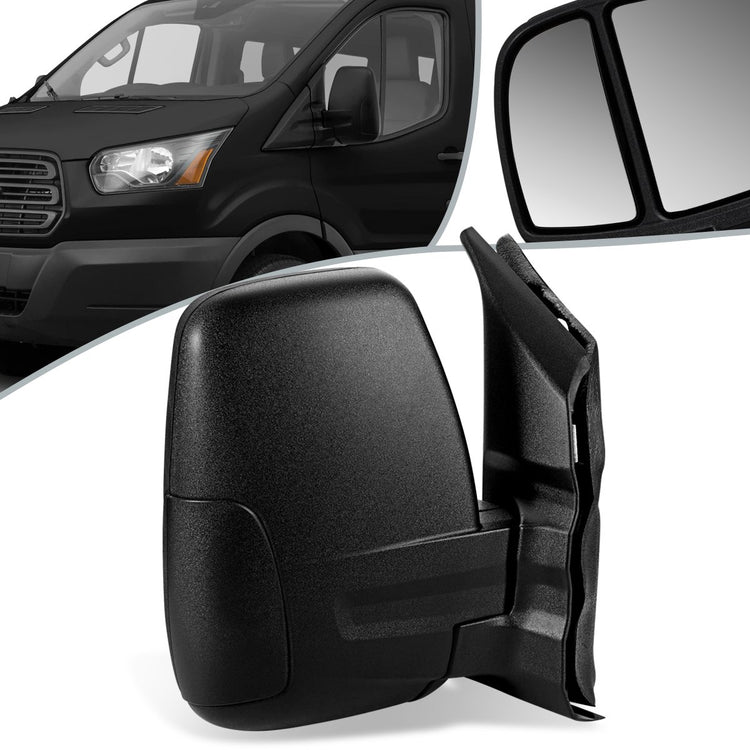 RETROVISOR MIRROR - OEM - 15-19 FORD TRANSIT 150, 250, 350 - MANUAL - FOLDING - TEXTURED - BLACK - RIGHT
