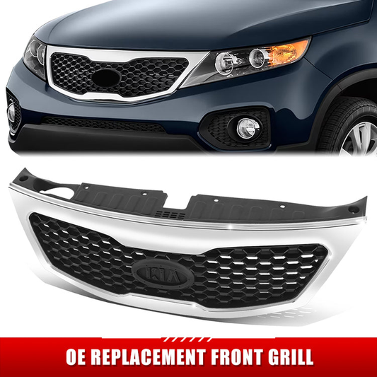 PARRILLA GRILLE - KA  SORETO '11-'13/ GRILLE ASS'Y/ MAT-BLACK W/CHROME MLDG//PARTS.NO,KI1200140//OEM NO,863502P000