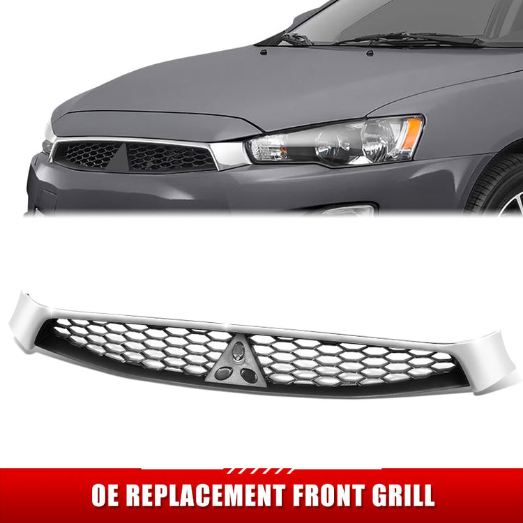 PARRILLA GRILLE - MB LANCR 08-17/ GRILLE ASS'Y 16-17/ MAT-BLACK W/CHROME MOULDING//PARTS.NO,MI1200267//OEM NO,7450B019