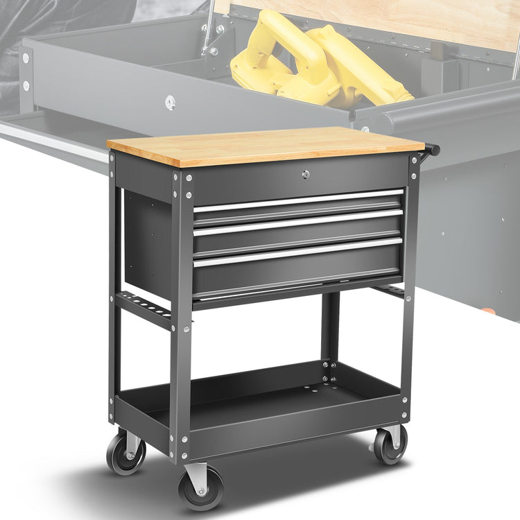 HERRAMIENTAS 3 DRAWERS WOOD - TOP ROLLER CABINET