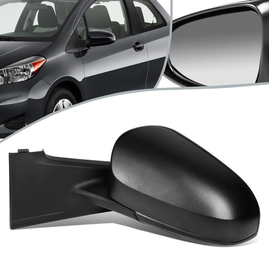 RETROVISOR MIRROR - OEM - 12-13 TOYOTA YARIS HATCHBACK - MANUAL - TEXTURED - BLACK - LEFT