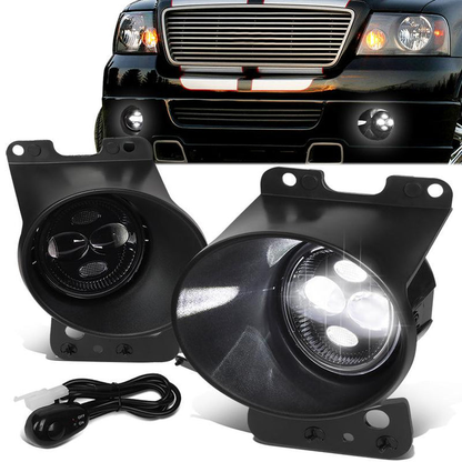FAROS DE NIEBLA 05-08 FORD F-150 / 06-08 LINCOLN MARK LT - FITS MODELS MANUFACTURED AFTER 8-9-05 - CHROME / CLEAR