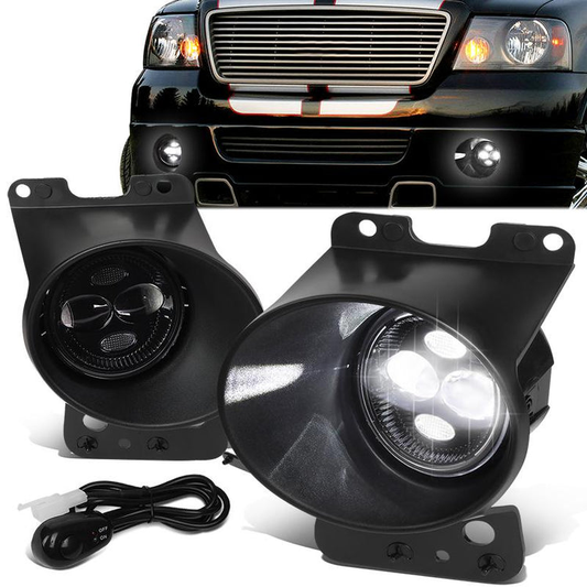 FAROS DE NIEBLA 05-08 FORD F-150 / 06-08 LINCOLN MARK LT - FITS MODELS MANUFACTURED AFTER 8-9-05 - CHROME / CLEAR