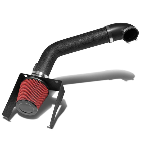 FILTRO DE AIRE ALTO FLUJO HEAT SHIELD - 09-10 FORD F-150 / 07-14 EXPEDITION, LINCOLN NAVIGATOR - FITS MODELS WITH 5.4L V8 ENGINE ONLY - ALUMINUM PIPING - WRINKLE FINISH - BLACK