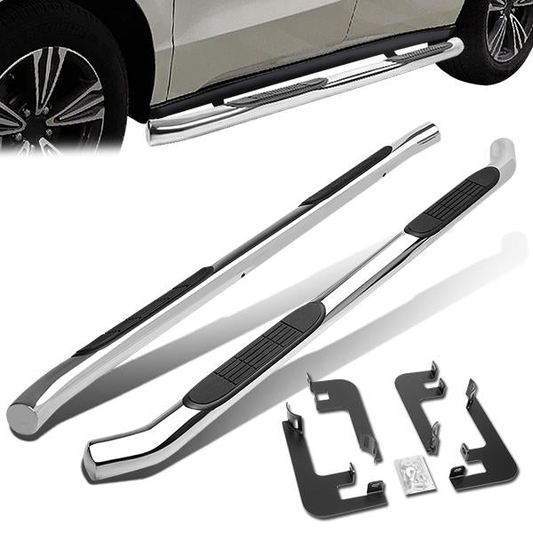 ESTRIBOS 3" - ROUND - STRAIGHT - 14-20 ACURA MDX - SILVER