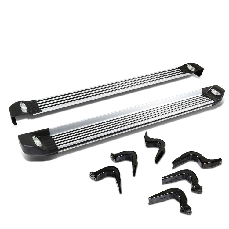 ESTRIBOS ALUMINUM - 07-14 TOYOTA FJ CRUISER - W/ LIGHTS - BLACK