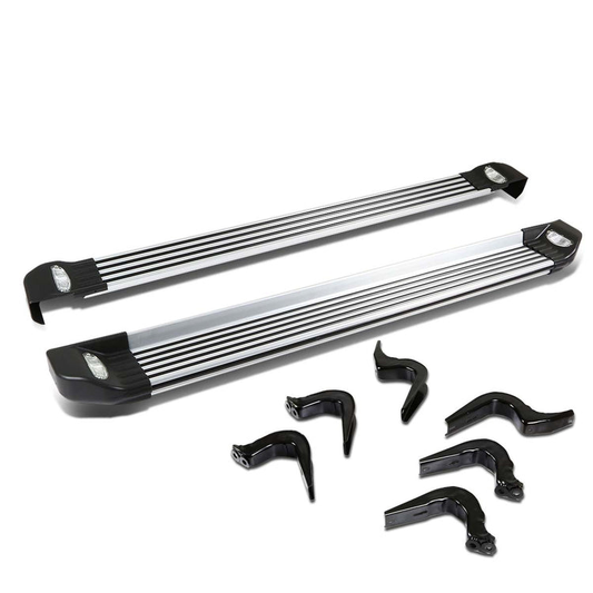 ESTRIBOS ALUMINUM - 07-14 TOYOTA FJ CRUISER - W/ LIGHTS - BLACK