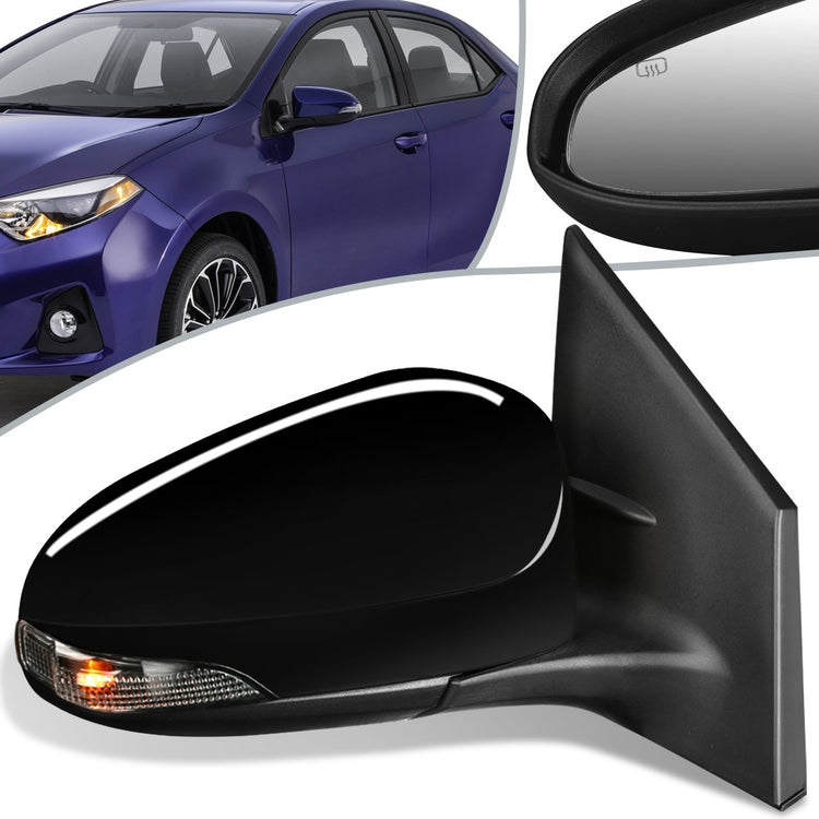 RETROVISOR MIRROR - OEM - 14-19 TOYOTA COROLLA SEDAN / 17-18 COROLLA IM / 16 SCION IM - POWERED - HEATED - TEXTURED - RIGHT - BLACK