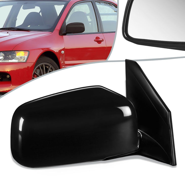 RETROVISOR MIRROR - OEM - 02-07 MITSUBISHI LANCER - MANUAL - PAINTABLE - BLACK - RIGHT