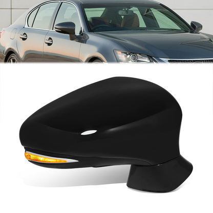 RETROVISOR MIRROR - OE STYLE - LEXUS GS200T 16-17 - LEXUS GS300 18-19 - LEXUS GS350 13-20 - LEXUS GS450H 13-18 - WITH POWER WITH HEATED GLASS WITH SIGNAL - PASSENGER SIDE - PAINT TO MATCH - BLACK