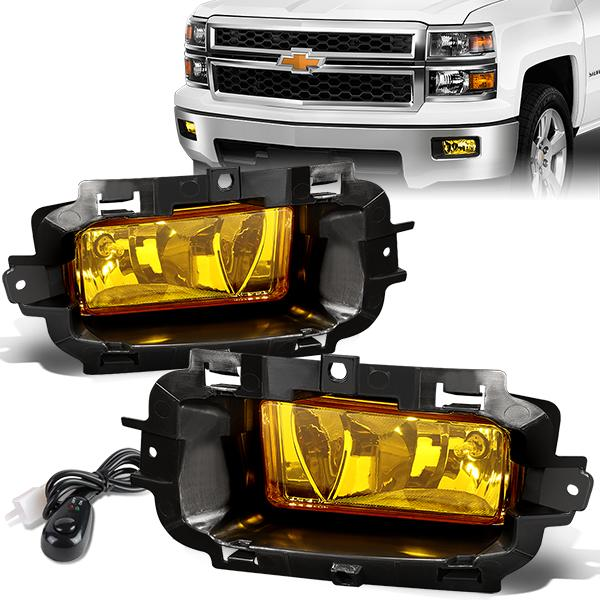 FAROS DE NIEBLA 14-15 CHEVY SILVERADO - WITH SWITCH - 5202 BULB - AMBER