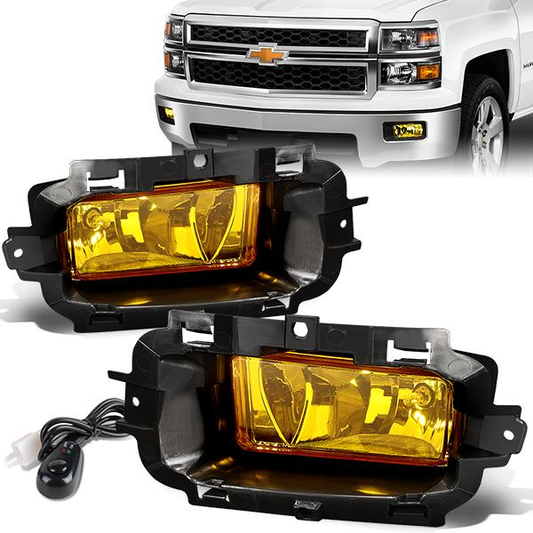 FAROS DE NIEBLA 14-15 CHEVY SILVERADO - WITH SWITCH - 5202 BULB - AMBER