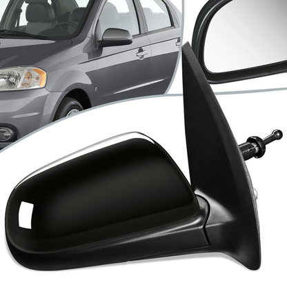 RETROVISOR MIRROR - OEM - 07-11 CHEVY AVEO - MANUAL - PAINTABLE - BLACK - RIGHT