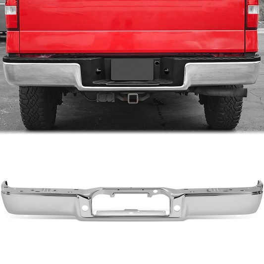 DEFENSA 04-08 FORD F-150 / 06-08 LINCOLN MARK LT - FITS FLEETSIDE MODELS WITHOUT PARKING ASSIST SENSOR HOLES - CHROME