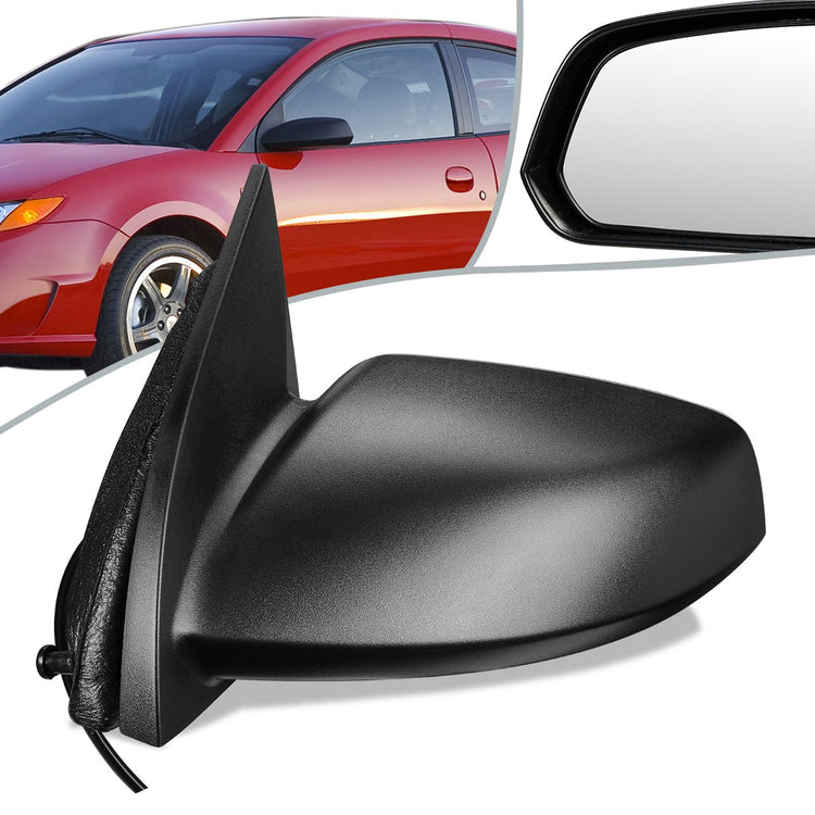 RETROVISOR MIRROR - OEM - 03-07 SATURN ION COUPE - POWERED - TEXTURED - BLACK - LEFT
