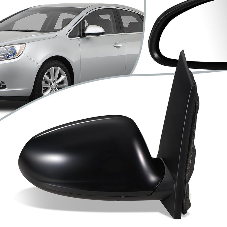 RETROVISOR MIRROR - OEM - 12-16 BUICK VERANO - POWERED - FOLDING - BLACK MATERIAL - RIGHT