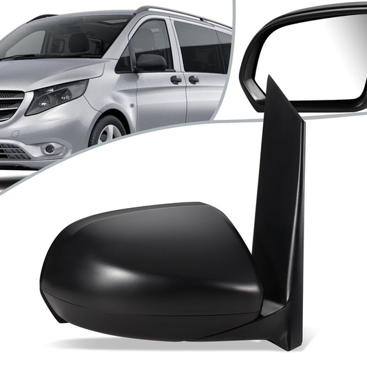 RETROVISOR MIRROR - OEM -16-18 MERCEDES-BENZ METRIS - MANUAL FOLDING - MANUAL ADJUST - TEXTURED BLACK