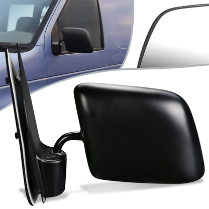 RETROVISOR MIRROR - OEM - 92-06 FORD E-150 , E-250 , E-350 , E-450 , E-550 / 99-06 FORD ECONOLINE / 96-99 FORD ECONOLINE SUPER DUTY - MANUAL - TEXTURED - BLACK - LEFT
