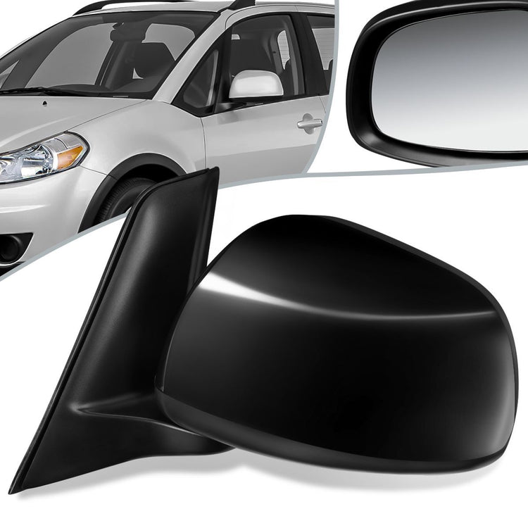 RETROVISOR MIRROR - OEM - 07-13 SUZUKI SX4 - POWERED - HEATED - PAINTABLE - BLACK - LEFT