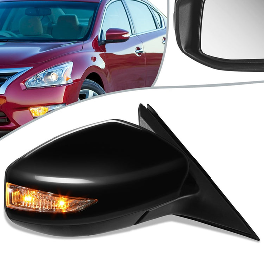 RETROVISOR MIRROR - OEM - 13-18 NISSAN ALTIMA SEDAN - POWERED - HEATED - TEXTURED - BLACK - RIGHT