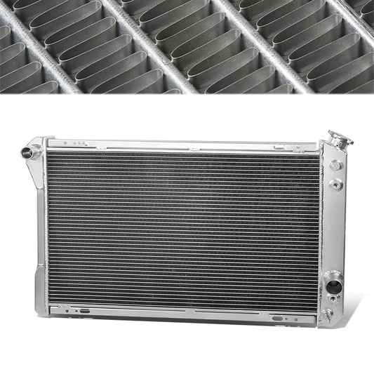 RADIADOR DE ALUMINIO RADIATOR - 3 ROWS - 82-92 CHEVY CAMARO, PONTIAC FIREBIRD, PONTIAC TRANS AM - FITS 2.5L, 3.1L, 3.8L V6, 305/ 350 CU V8 MODELS ONLY - FITS AUTOMATIC, MANUAL TRANSMISSION MODELS - MODIFICATION MIGHT BE REQUIRED FOR 2.8L V6 MODELS