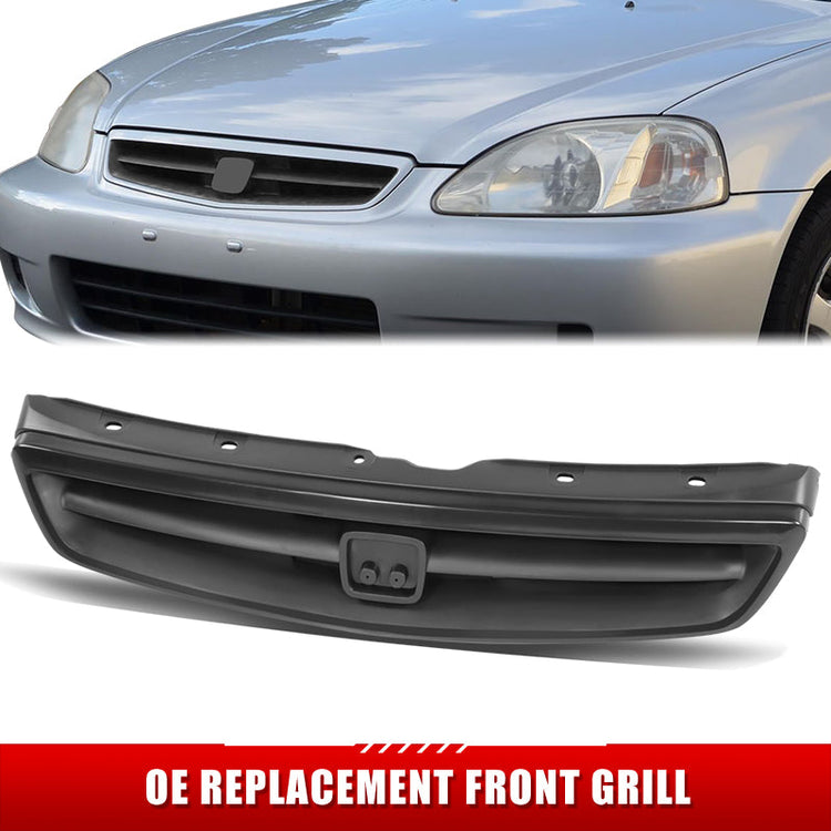 PARRILLA GRILLE - HD CVIC 2/3/4 DR '99-'00/ GRILLE ASS'Y/ MAT-BLACK W/GLOSS BLK MLDG/ (2/3D/(W/O SI) (PERFORMANCE)//PARTS.NO,HO1200169//OEM NO,71121S02003-PFM
