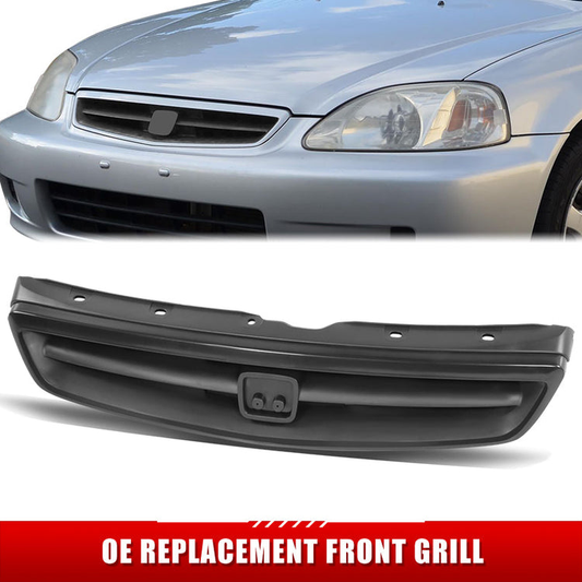 PARRILLA GRILLE - HD CVIC 2/3/4 DR '99-'00/ GRILLE ASS'Y/ MAT-BLACK W/GLOSS BLK MLDG/ (2/3D/(W/O SI) (PERFORMANCE)//PARTS.NO,HO1200169//OEM NO,71121S02003-PFM