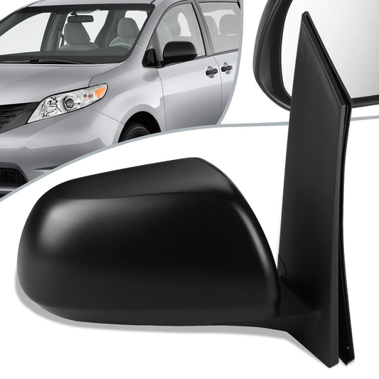 RETROVISOR MIRROR - OEM - 11-14 TOYOTA SIENNA - POWERED - TEXTURED - RIGHT - BLACK