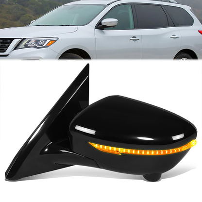RETROVISOR MIRROR - OE STYLE - NISSAN PATHFINDER 17 - WITH POWER WITH HEATED WITH CAMERA - DRIVER SIDE - PAINT TO MATCH - BLACK