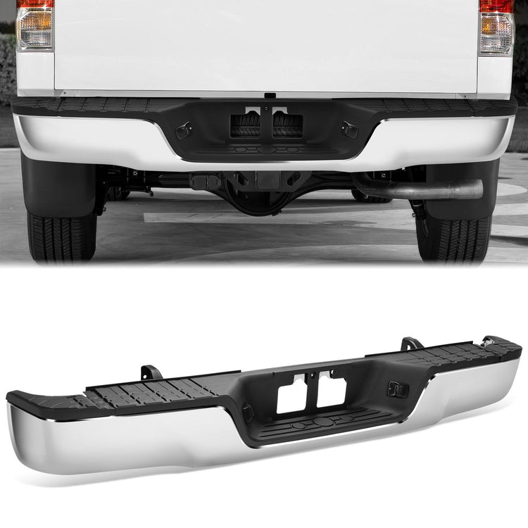 BURRERA TRASERA TOYOTA TUNDRA 2007-2013 - FITS MODELS WITHOUT PARKING ASSIST - WITHOUT ROCK WARRIOR PACKAGE - CHROME
