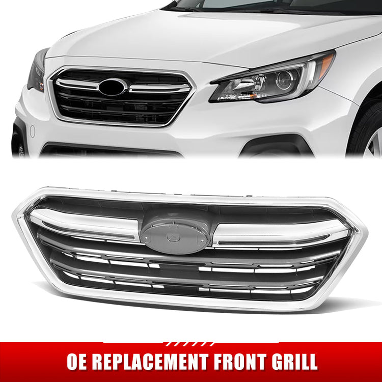 PARRILLA GRILLE - SB LGCY/OTBAK 15-19/ GRILLE ASS'Y 18-19/ MAT-BLACK W/CHROME MOULDING/ (OUTBACK)//PARTS.NO,SU1200172//OEM NO,91121AL17B