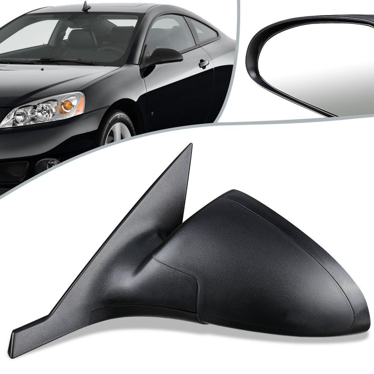 RETROVISOR MIRROR - OEM - 06-09 PONTIAC G6 COUPE - POWERED - TEXTURED - BLACK - LEFT