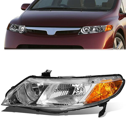 FAROS OE STYLE - 06-11 HONDA CIVIC SEDAN - 9006 LOW BEAM / 9005 HIGH BEAM - LEFT