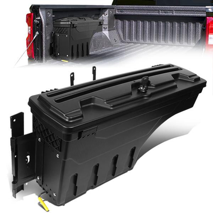 nan TRUCK BED WHEEL WELL BOX - 15-20 FORD F-150 - WILL NOT FIT RAPTOR MODELS - FITS MODELS WITH FLEETSIDE TRUCK BEDS - DRILLING IS REQUIRED TO MOUNT BRACKET TO VEHICLE - DRIVER SIDE - BLACK