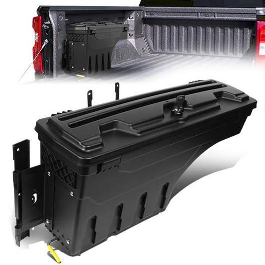 nan TRUCK BED WHEEL WELL BOX - 15-20 FORD F-150 - WILL NOT FIT RAPTOR MODELS - FITS MODELS WITH FLEETSIDE TRUCK BEDS - DRILLING IS REQUIRED TO MOUNT BRACKET TO VEHICLE - DRIVER SIDE - BLACK