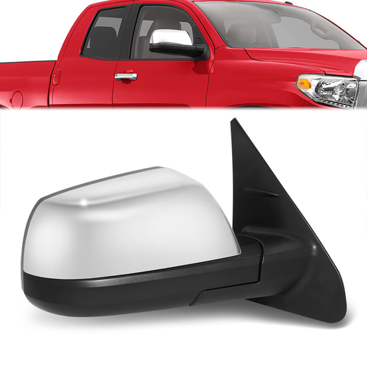 RETROVISOR MIRROR - OE STYLE - TOYOTA TUNDRA 14-21 - WITH POWER WITH HEATED WITH BLIND SPOT CHROME COVER - PASSENGER SIDE - PAINT TO MATCH - BLACK / CHROME