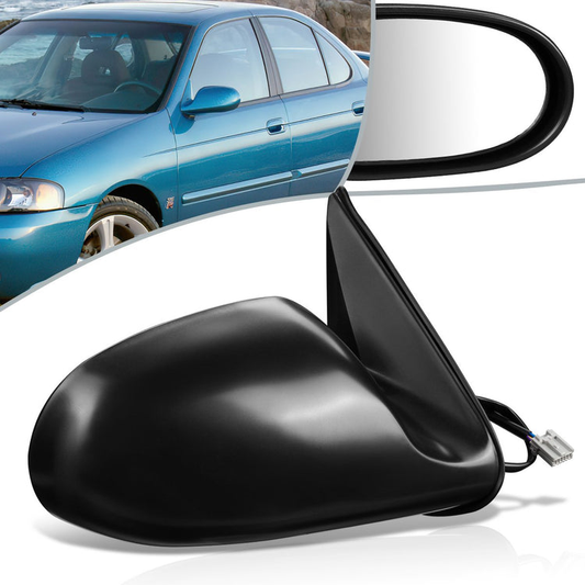 RETROVISOR MIRROR - OEM - 00-03 NISSAN SENTRA - POWERED - BLACK MATERIAL - RIGHT