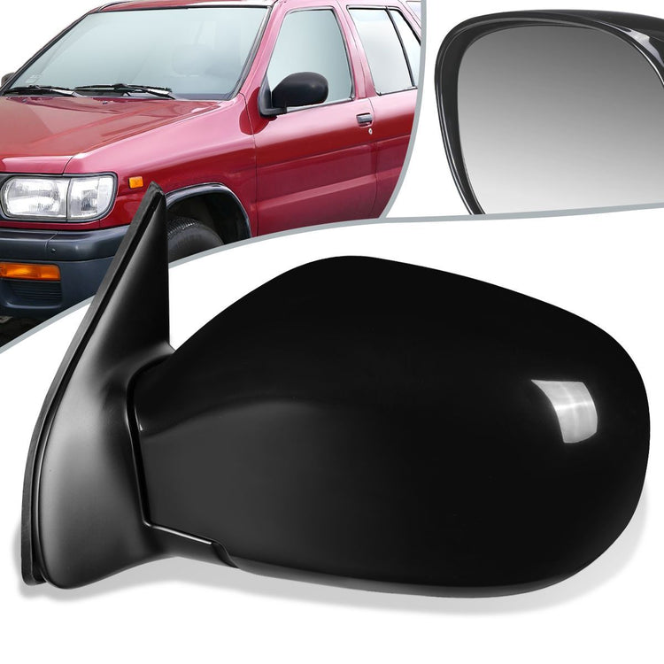 RETROVISOR MIRROR - OEM - 99-00 NISSAN PATHFINDER - POWERED - HEATED - PAINTABLE - BLACK - LEFT