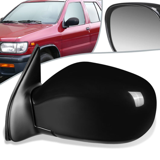 RETROVISOR MIRROR - OEM - 99-00 NISSAN PATHFINDER - POWERED - HEATED - PAINTABLE - BLACK - LEFT