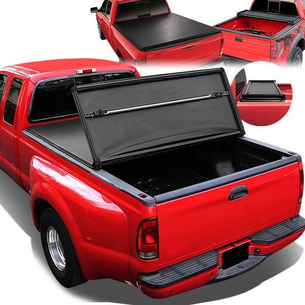 TAPADERA DE CAJUELA TONNEAU COVER - SOFT TRI-FOLD - 16-19 TOYOTA TACOMA - FITS MODELS WITH BED RAIL SYSTEM - FITS 5FT FLEETSIDE / STYLESIDE BED MODELS ONLY