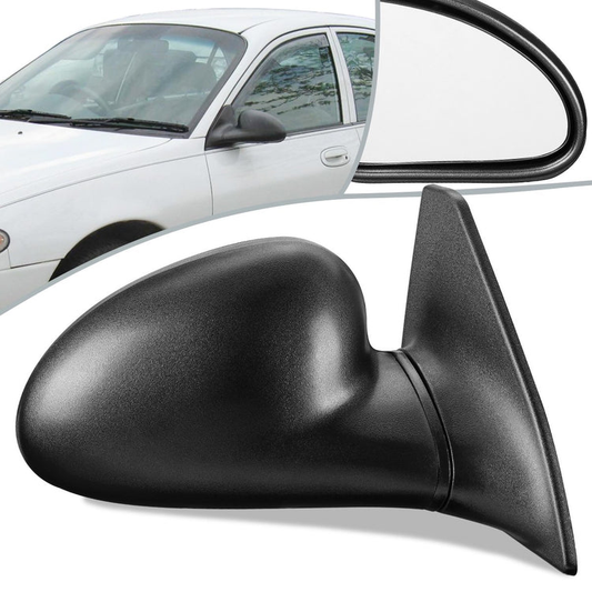 RETROVISOR MIRROR - OEM - 97-02 FORD ESCORT / 97-99 MERCURY TRACER - MANUAL - PAINTABLE - BLACK - RIGHT