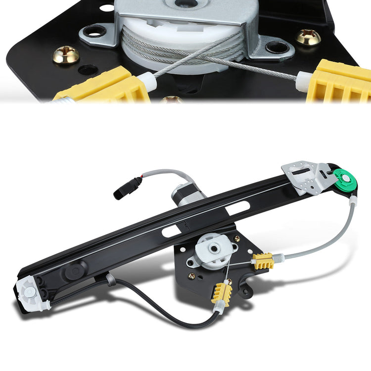 REGULADOR DE VENTANA WINDOW MOTORS & REGULATORS - METALLIC - 99-00 BMW 323I/01-05 BMW 325I/01-05 BMW 325XI/99-00 BMW 328I/ 01-05 BMW 330I/01-05 BMW 330XI - FITS 4-DOOR SEDAN / WAGON MODELS ONLY - METALLIC - BARE STEEL/PLASTIC