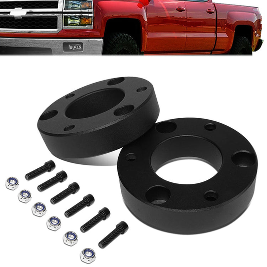 KIT ELEVACION 07-22 CHEVY SILVERADO 1500 / 07-22 GMC SIERRA 1500 - FITS MODELS WITHOUT AUTOMATIC LEVELING SYSTEM / ELECTRONIC SUSPENSION - FRONT - 2" LIFT - UPPER MOUNT