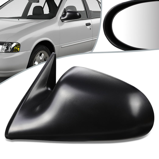 RETROVISOR MIRROR - OEM - 95-99 NISSAN SENTRA - POWERED - TEXTURED - BLACK - LEFT